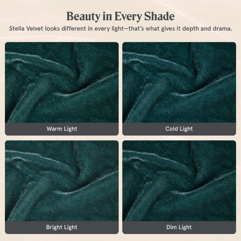 Stella Faux Silk Velvet Classic Chic Modern Rustic Romantic Western Duvet Cover Set, Queen Duvet Cover + 2 Standard Shams