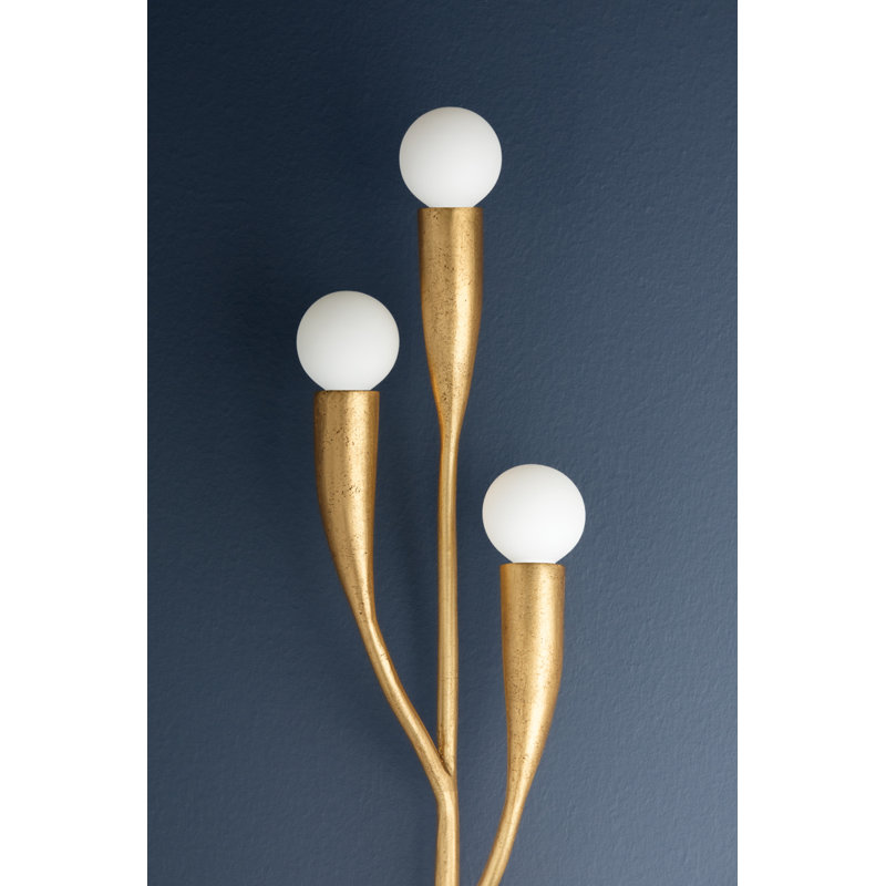 Labra 3 Light Wall Sconce, Vintage Gold Leaf
