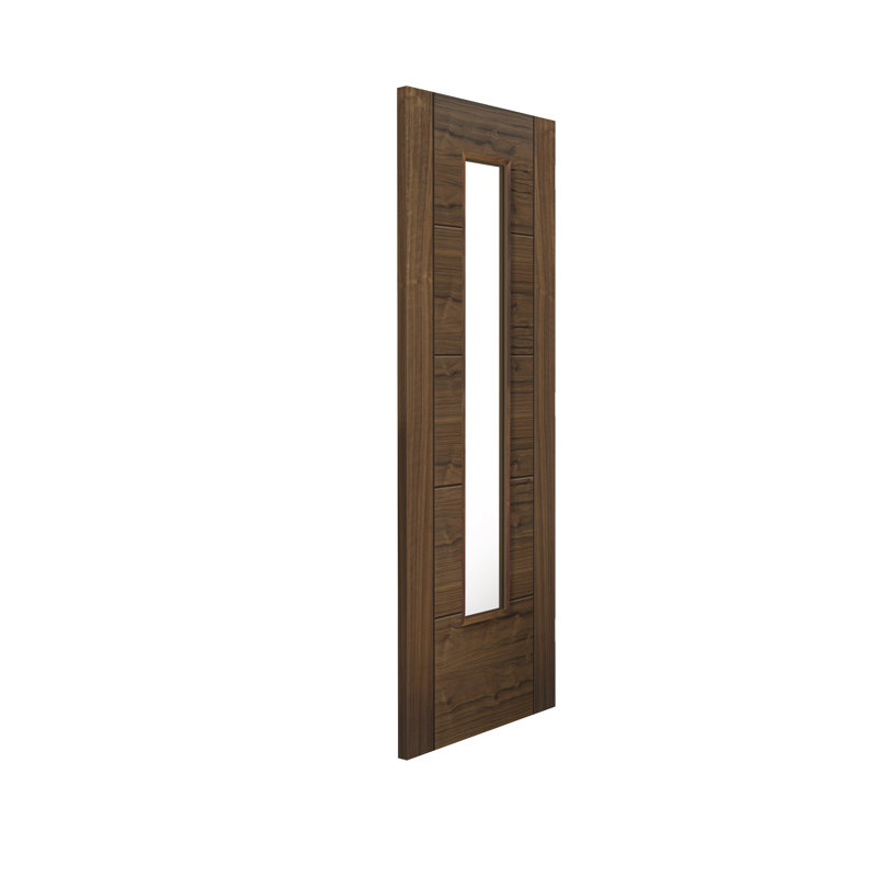 Latefia Walnut Internal Door Prefinished, 198.1cm H x 68.6cm W x 3.5cm D