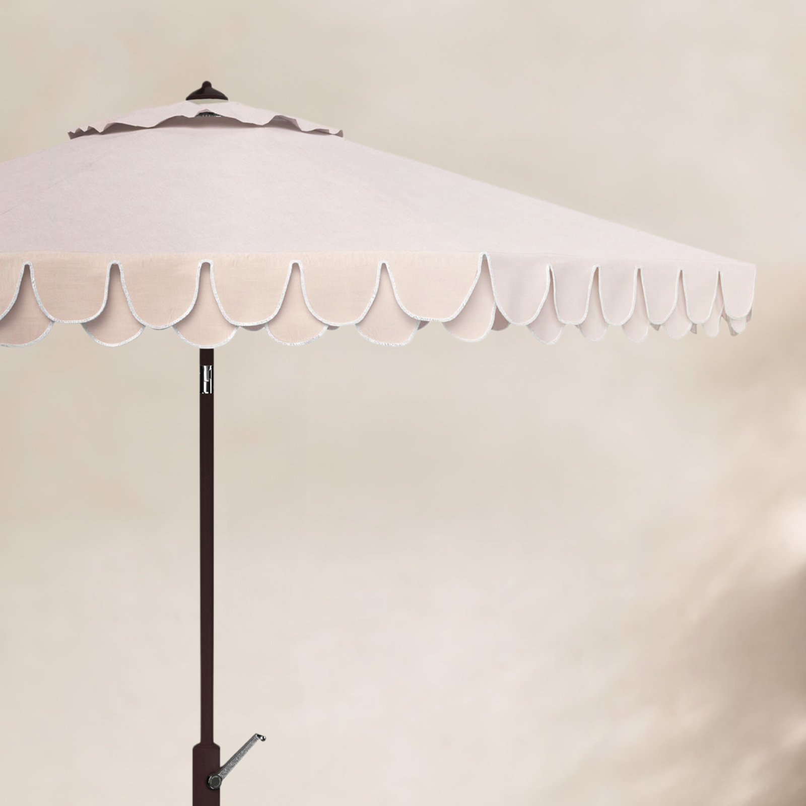10.8' Beach Umbrella, Beige/White