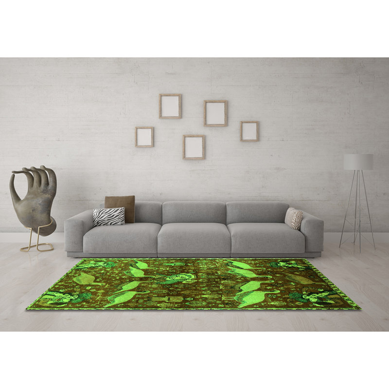 Performance Abstract Indoor Rug, Square 8'