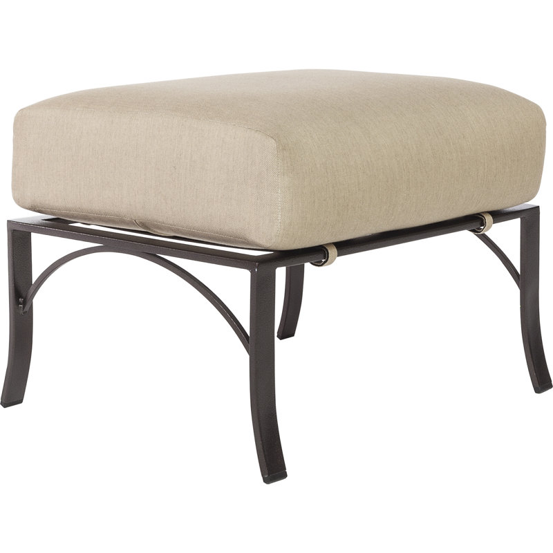 Pasadera Outdoor Ottoman, Graphite, Muscle Beach Grey