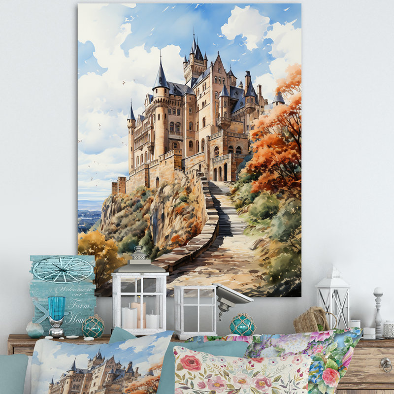 Château de Hohenzollern, Ealsworth, Allemagne, H 20 po x l 12 po x P 1 po, Toile tendue