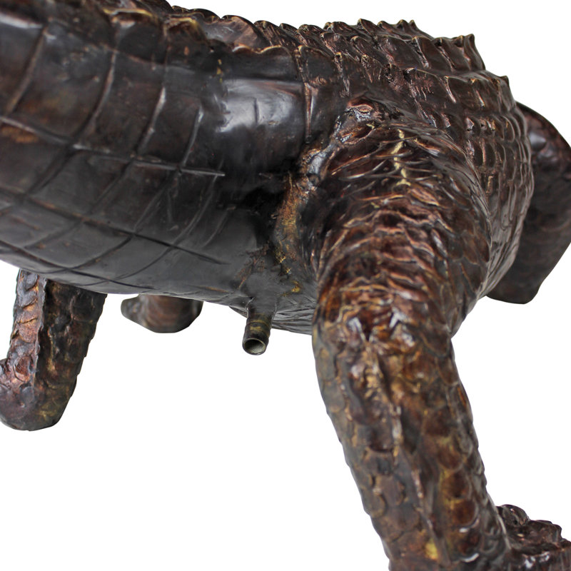Gator on the Prowl Cast Garden Statue