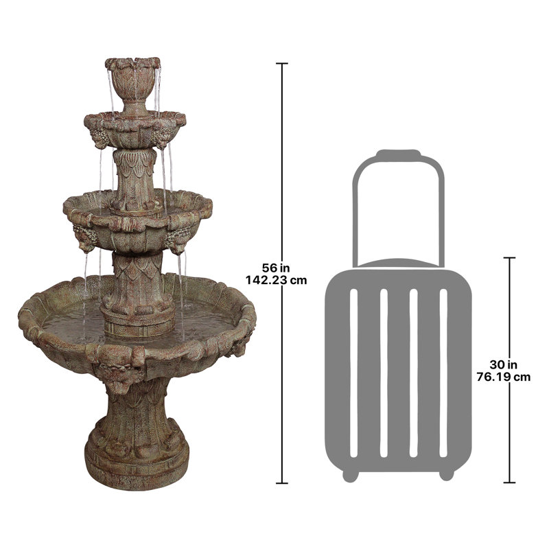 Medici Lion Four-Tier Floor Fountain