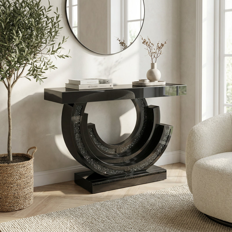 Console Modern Diamond Crush, Noir