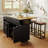 Farmhouse Kitchen Island With Drop Leaf And 2 Seatings (Not Include Stools)-1725337402