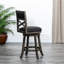 Tabouret de bar 30 po gris patiné avec housse en tissu gris anthracite - choix gris pivotant, rehausse l'apparence de l'espace-91321746