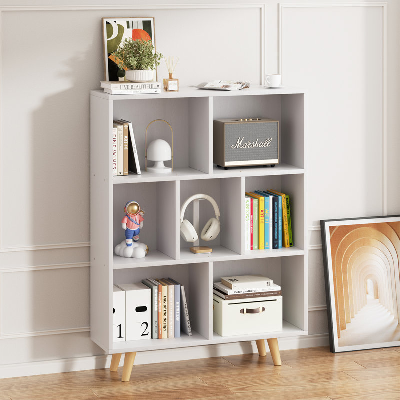 Kardos Storage Bookcase, White