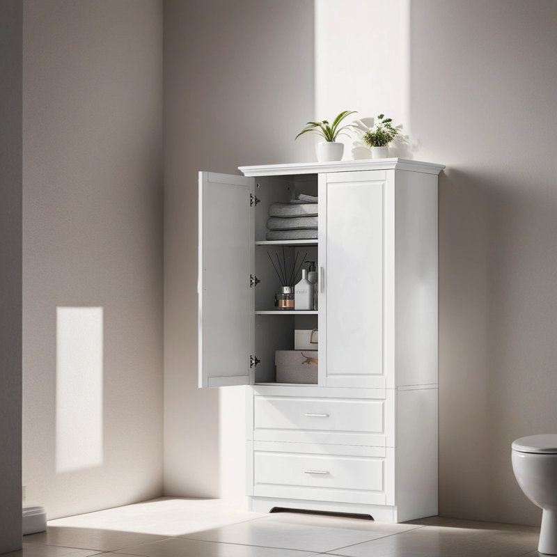 Armoire à linge autoportante Steliana
