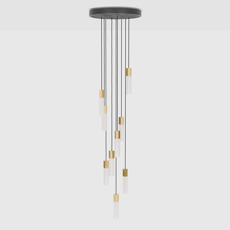 Basalt 9 - Light Pendant, Brass