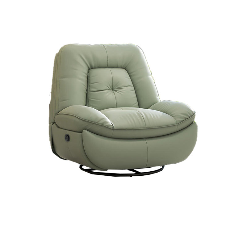 Shareem Faux Leather Swivel Recliner, Green
