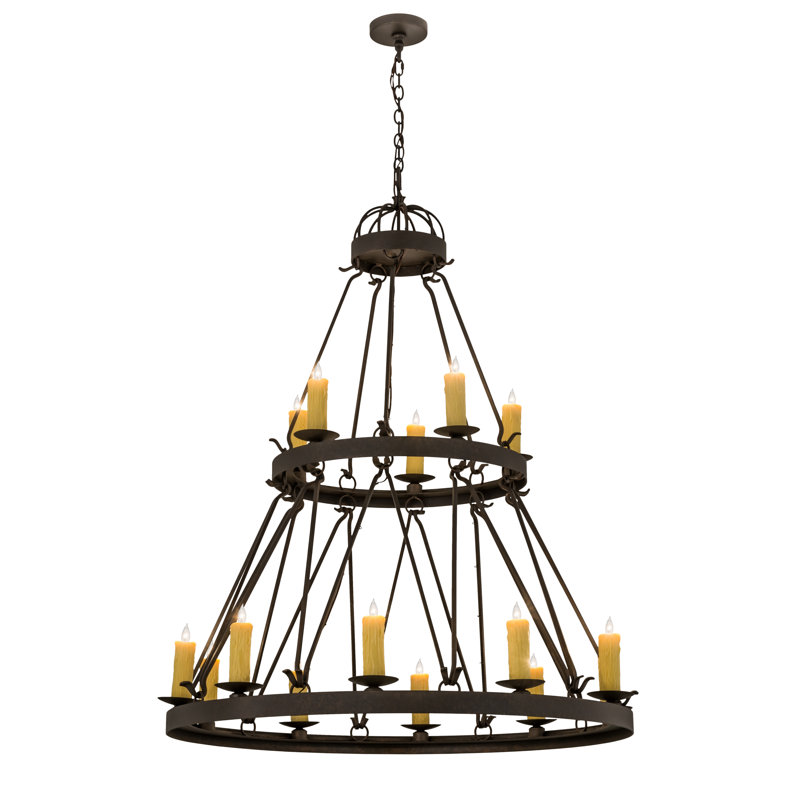 Jeremias 15 - Light Dimmable Tiered Chandelier
