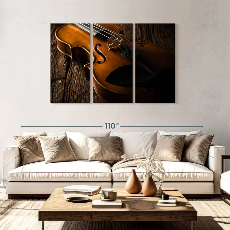 Abarca violon grain de bois, H 48 po x l 74 po