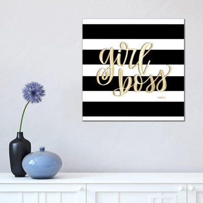 Girl Boss 1 Piece Wrapped Canvas Wall Art