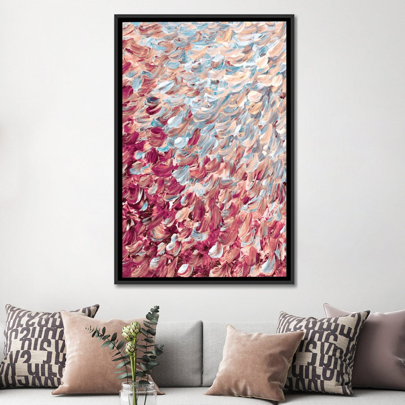 «Frosted Feathers IV», reproduction d'art sur toile tendue, H 26 po x l 18 po x P 1,5 po, Toile avec cadre noir, Pas de tapis