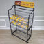 Large support de présentation sur roulettes en métal, 6 tablettes avec support d'en-tête, l 39,5 po x P 18,5 po x H 67,8 po