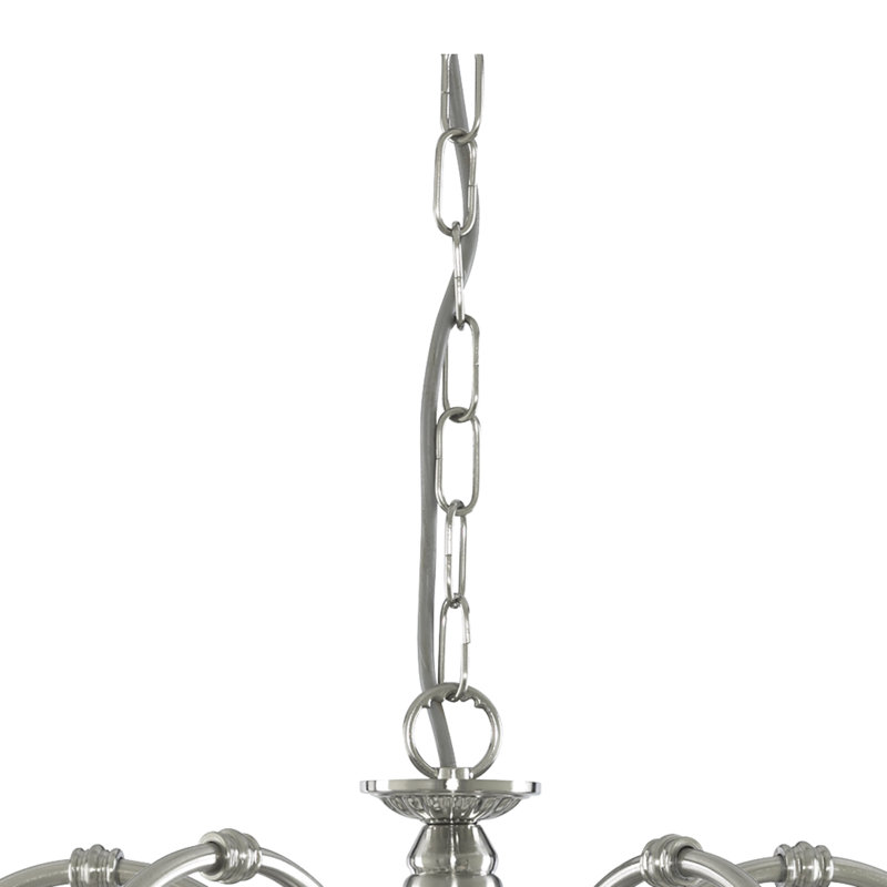 Lustre traditionnel à 5 lumières Arnott, Argent satiné