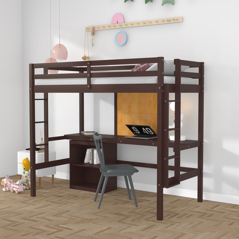 Lit mezzanine simple Idalla Kids, Espresso