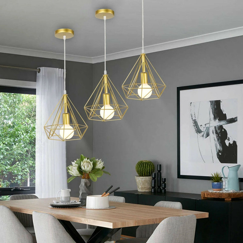 Burwell 1 - Light Gold Geometric Pendant