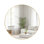 34" Round Wall Mirror with Metallic Frame for Bathroom, Entryway, Living Room