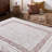 Boho Warm Brown Geometric Machine Washable Area Rug-116143140