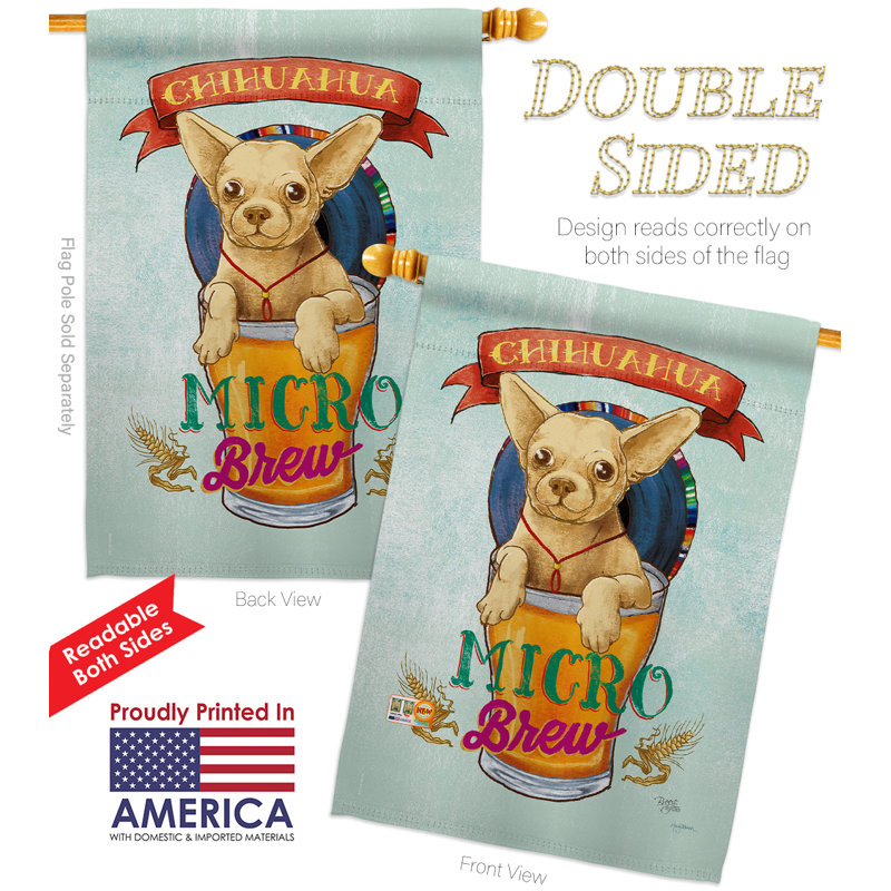 Double Sided 40'' H x 28'' W Polyester Animal Flag Set