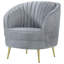 Chaise rembourrée et capitonnée