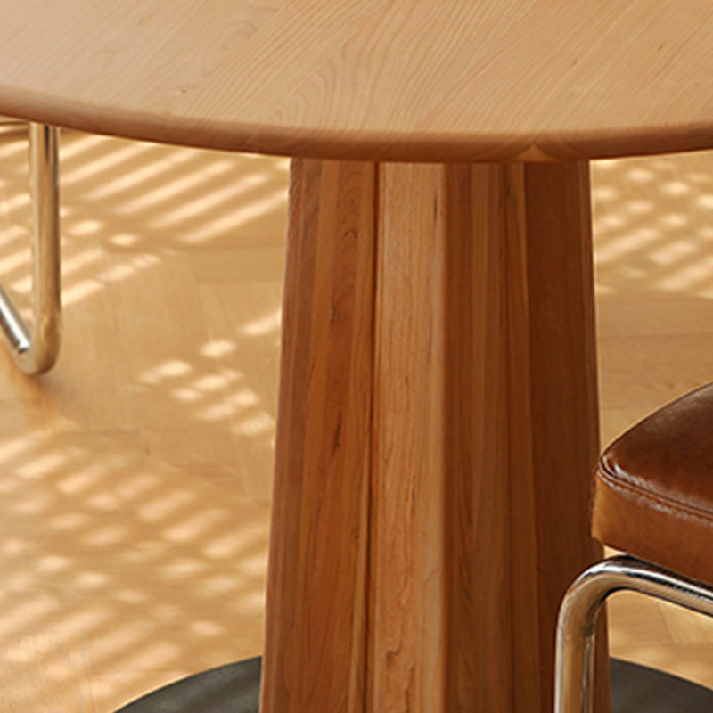 Mischel Cherry Round Solid Wood Dining Table