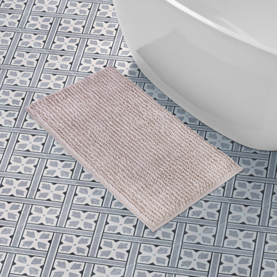 Laura Ashley Butter Chenille Bath Rug