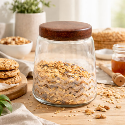 Cookie Glass Jar with Lid | Clear, Stylish Storage Container