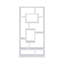 Bibliothèque géométrique H 70,75 po x l 35,5 po Germya-749389868