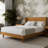 Clark Solid Wood Wingback Bed Frame