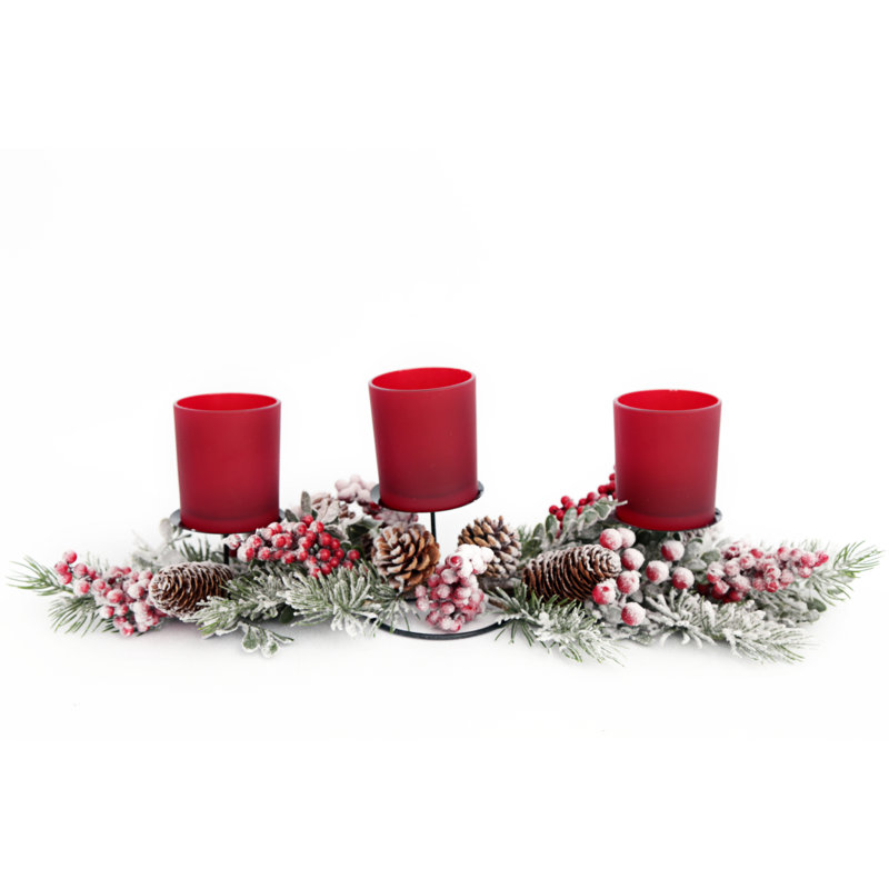 3 Piece Glass Tabletop Tealight Holder Set