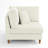 Upholstered Beige Corduroy Armchair with Pillow Back, One Arm Single Chair Module Part For Sectional Sofa-366801732