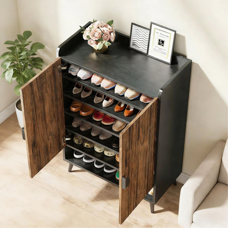 Armoire rustique, rangement rétro, armoire à chaussures pratique