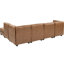 Canapé d'angle modulaire 6 places en similicuir, revêtement, pattes en plastique, dossier et coussins amovibles, largeur 229 cm, profondeur 305 cm, hauteur 88 cm, poids 121 kg, montage facile.-366785120