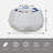 Concrete Look Tabletop Gel Fuel Fire Bowl With Glass Beads & Stainless Steel Lid