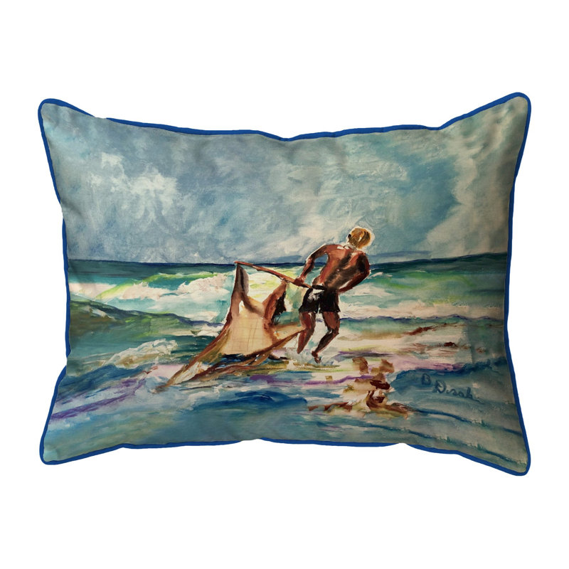 Housse et insert de coussin décoratif rectangulaire en polyester pour l'extérieur, H 11 po x l 14 po