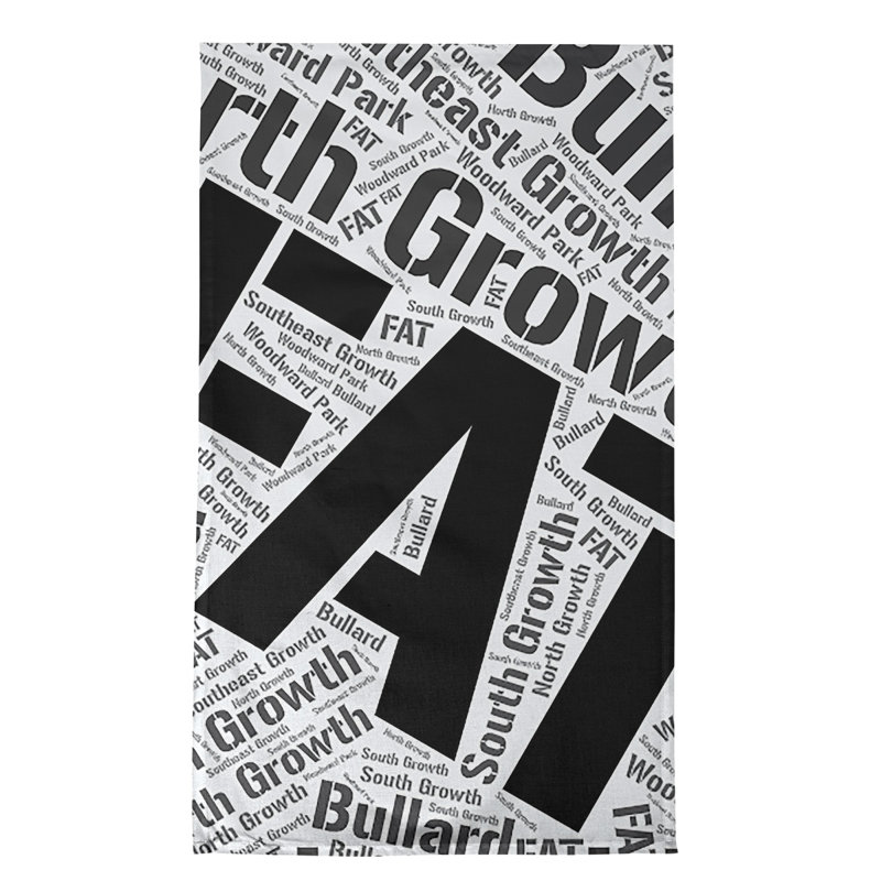 Cotton Tea Towel Kitchen Towel, Black, Fresno