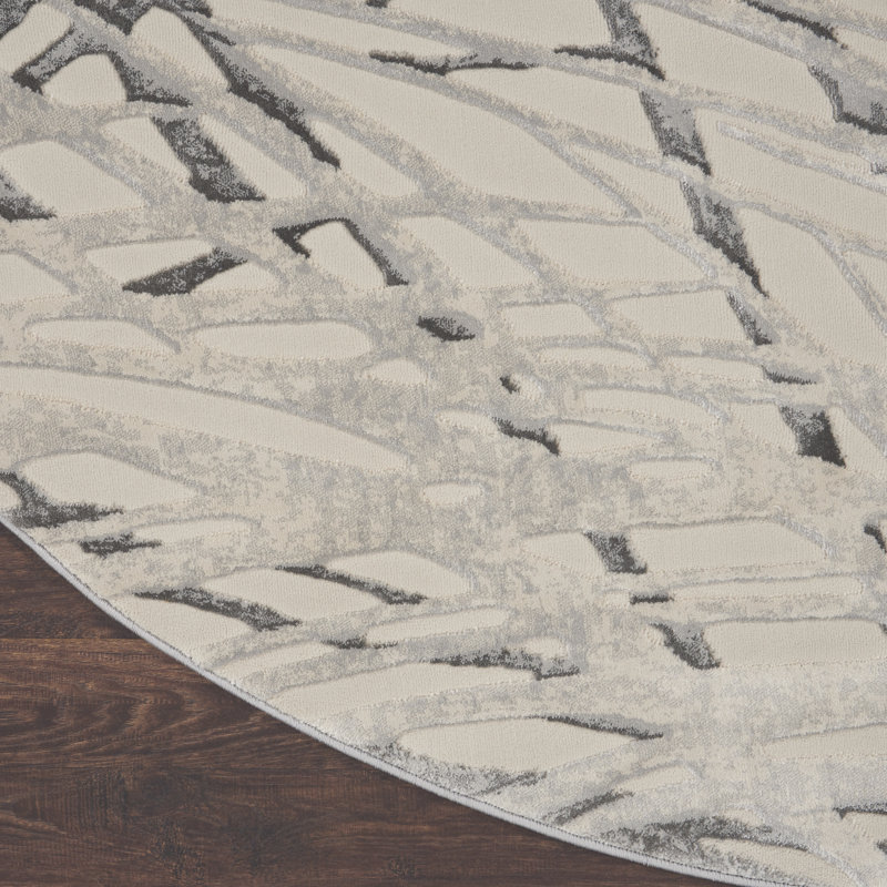 Bonna Abstract Indoor Rug, Round 7'10"