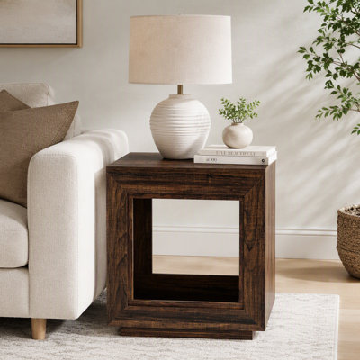Wood End Table, Square Side Table Nightstands