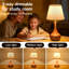 Ensemble de 2 lampes de table à intensité variable avec base en métal noir et abat-jour en tissu, ampoules incluses-128943438