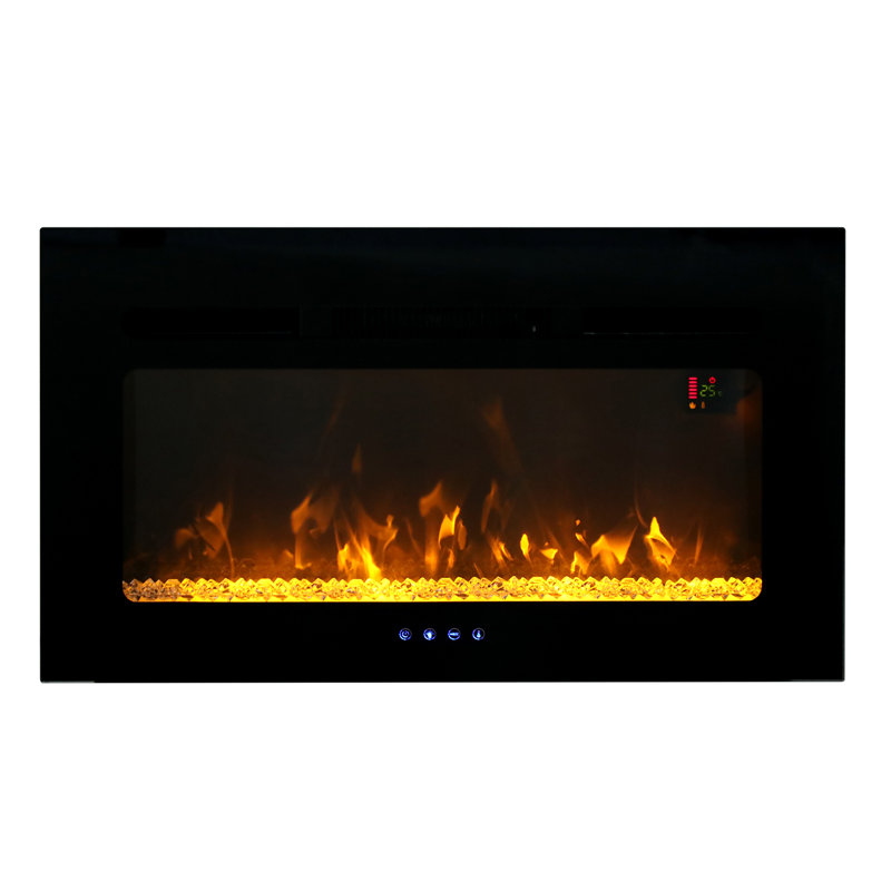 Foyer électrique Claudene, H 9,35 po x l 25,12 po x P 21,65 po