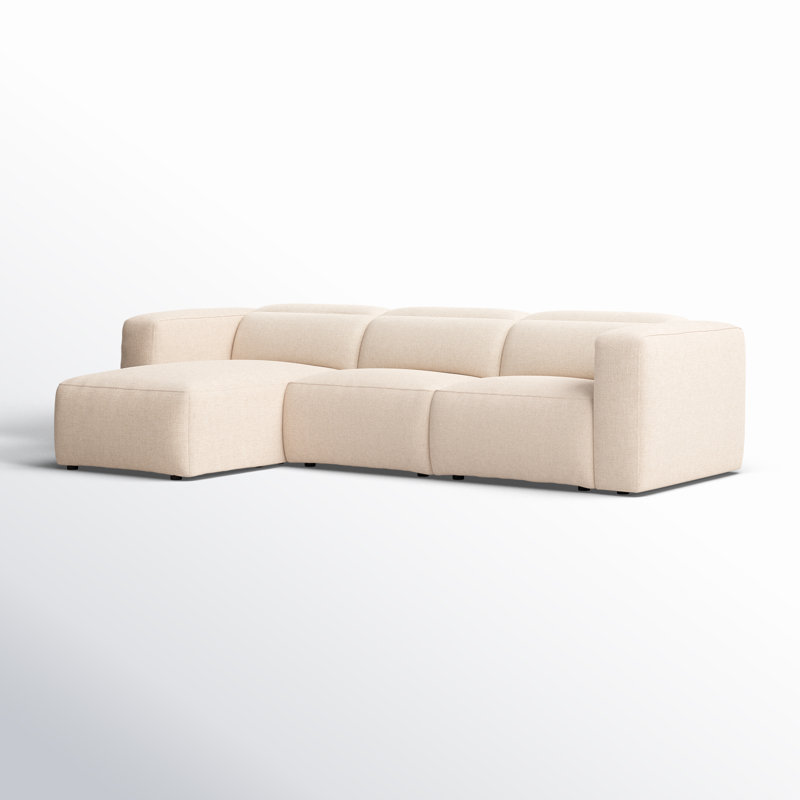 Radley 3 - Piece Upholstered Sectional, Left Hand Facing, Antigo Natural Polyester Blend