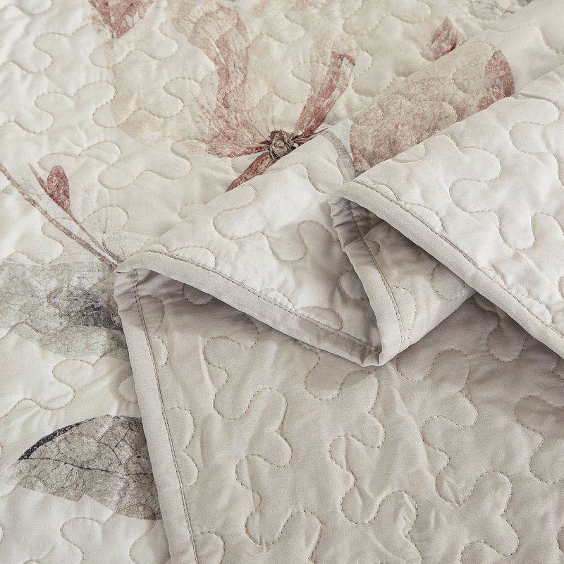 Ensemble de courtepointe floral Blush, Grand lit