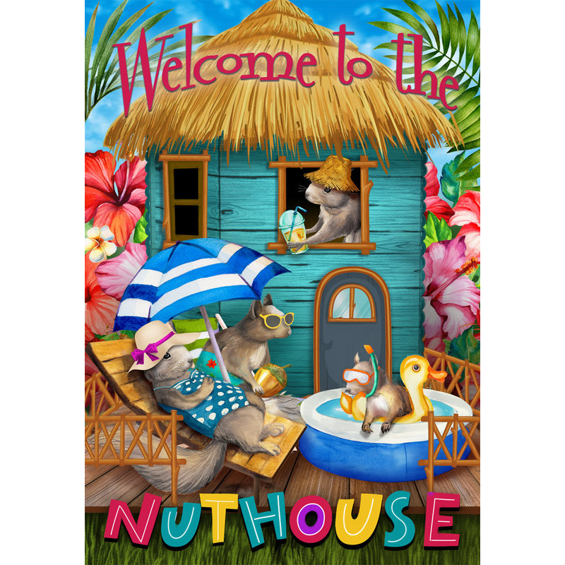 Drapeau de jardin Summer Nuthouse Humor