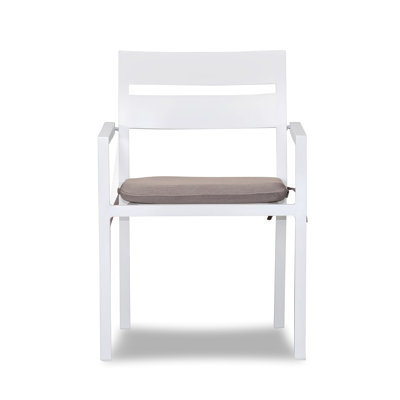 Vivant Aluminum Outdoor Dining Armchair with Cushion -  Joss & Main, 87BFA88343BD4E99B74CBF6838D568BD