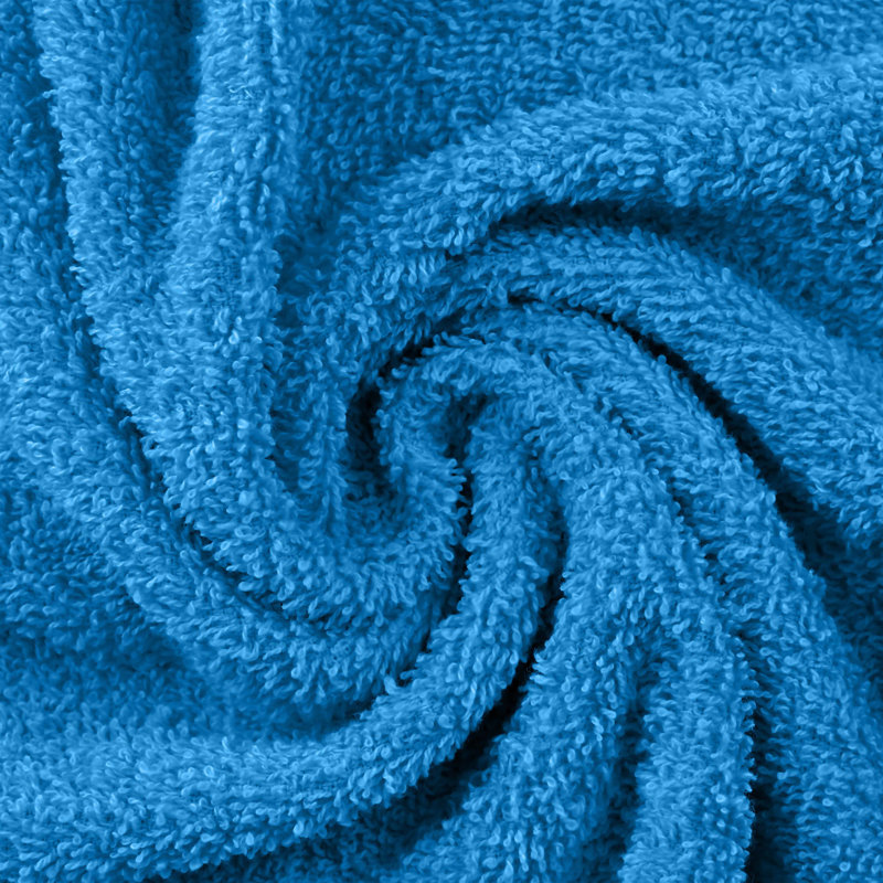 Terrycloth Bath Towels, Aster Blue