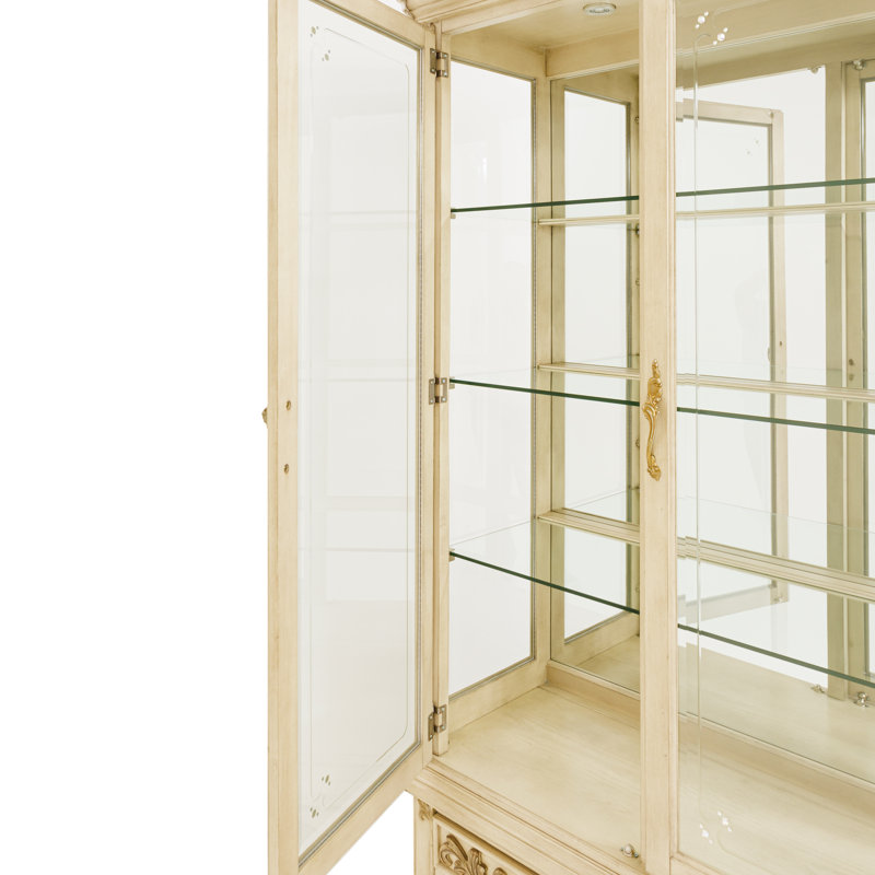 Lighted China Cabinet, Champagne